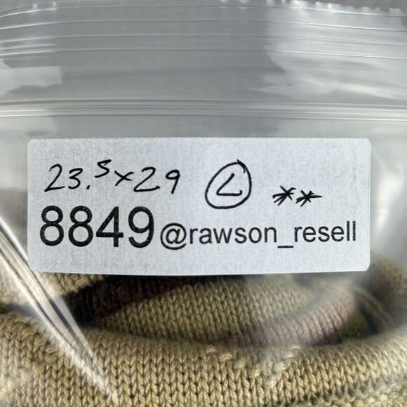 Bergati 3D Knit Chunky Sweater Size Large Yellow Gold‎ COOGI STYLE Brown Hip Hop - Picture 8 of 8